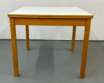 Danish Dining Table Drawleaf Extension Table w White Top