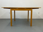 Danish Dining Table Drawleaf Extension Table w White Top