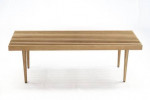 Mid Century Slat Bench in Oak Slatted Wood Coffee Table
