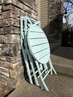 Outdoor Patio Folding Bistro Metal Table & Chairs Set