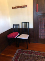 Black round Table 4 chairs