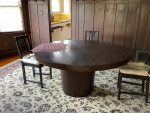 Black round Table 4 chairs