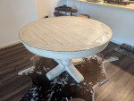Farmhouse-style Round Wood Table