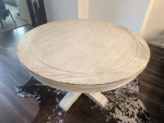Farmhouse-style Round Wood Table