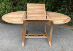 Patio Table with Butterfly Leaf 4 Outdoor Teak Dining Tables $695 Each