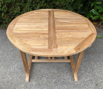 Patio Table with Butterfly Leaf 4 Outdoor Teak Dining Tables $695 Each