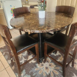 Dining table and chairs