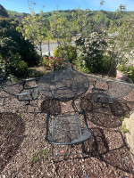 Patio set, outdoor furniture, 4 rocking chairs plus table