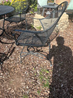 Patio set, outdoor furniture, 4 rocking chairs plus table