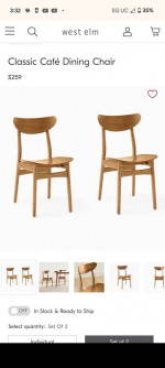 West Elm chairs and Bistro table