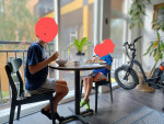 West Elm chairs and Bistro table