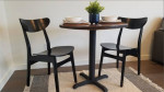 West Elm chairs and Bistro table