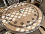 High end outdoor stone table and chairs
