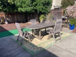 TEAK Outdoor Dining Table w/ Chairs