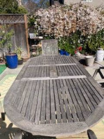TEAK Outdoor Dining Table w/ Chairs