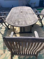 TEAK Outdoor Dining Table w/ Chairs