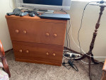 Wooden Drawer, Coffee table, Chairs (moving)