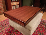 Custom Oak Ottoman Coffee Table Converter