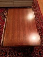 Custom Oak Ottoman Coffee Table Converter