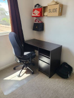 For sale: Twin bed with mattress and study table with chair