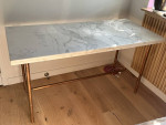 Calacatta Marble And Copper Console Table Desk