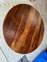 Solid, mesquite wood dining table