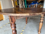 Solid, mesquite wood dining table
