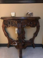 Carved teak sideboard table