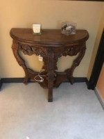 Carved teak sideboard table