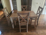 Dining Room Table Mahogany with 4 Chairs