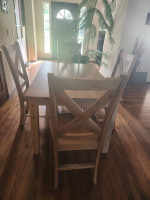 Dining Room Table Mahogany with 4 Chairs
