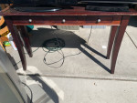 Sturdy table with 3 drawers.