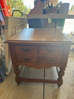wood end table