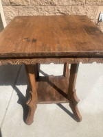 End table/nightstand, solid, wood, unique, ornate, HLP DLVR.