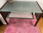 Computer Table Workstation with Keyboard Tray