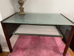 Computer Table Workstation with Keyboard Tray