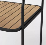 Outdoor patio table with black metal A frame RUST RESISTANT