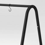 Outdoor patio table with black metal A frame RUST RESISTANT
