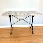 French Cast Iron Marble Top Bistro Table
