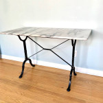 French Cast Iron Marble Top Bistro Table