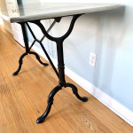 French Cast Iron Marble Top Bistro Table