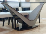 Contemporary high end dining table and 6 chairs