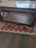 wood coffee table (38" x 23")