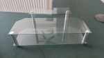 3 tier glass coffee table/TV stand