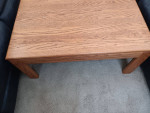 OAK COFFEE TABLE AND END TABLES