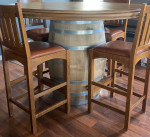 Barrel Table with Pub Chairs