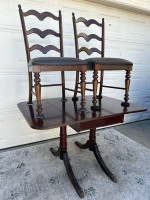 Mahogany Drop Leaf Dining Table/Chairs