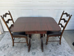 Mahogany Drop Leaf Dining Table/Chairs