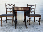 Mahogany Drop Leaf Dining Table/Chairs
