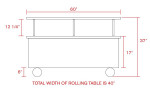 (3) CUSTOM ROLLING ARCHITECT / DESIGN / RETAIL / SEWING TABLE